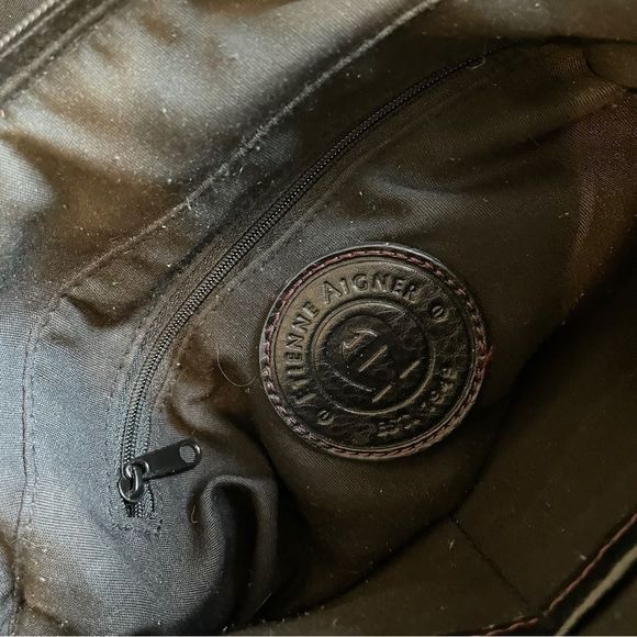 Etienne Aigner leather
 purse w/zipper and magnetic latch closure. 3 sections - Picture 10 of 16